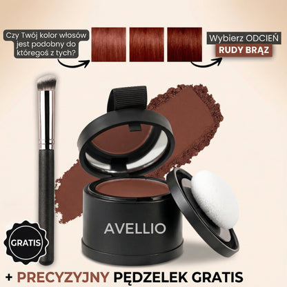 Puder Avellio™ – Zakryj Odrosty i Siwe Włosy