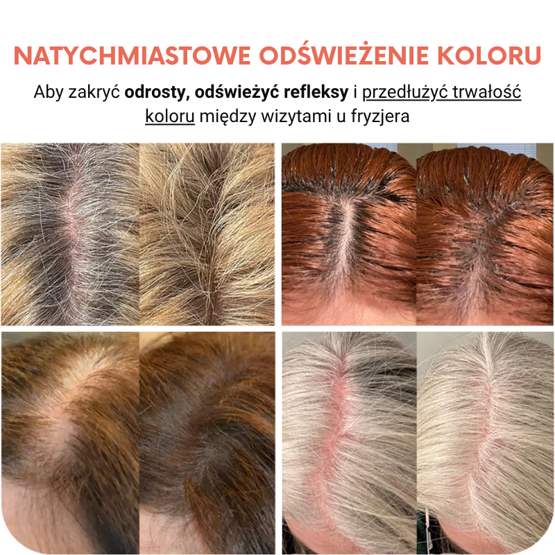 Puder Avellio™ – Zakryj Odrosty i Siwe Włosy